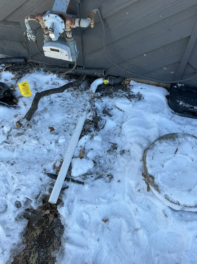 Frozen Sump Discharge Repair project in Wayzata, Minnesota, photo 1 of 2