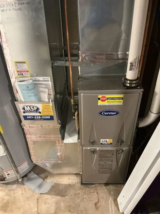 Furnace and ductwork checked during an AC system diagnostic