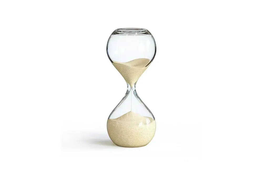 Hourglass with sand