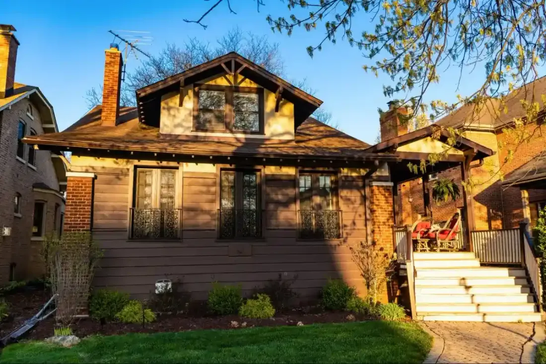 Older house with a covered front porch