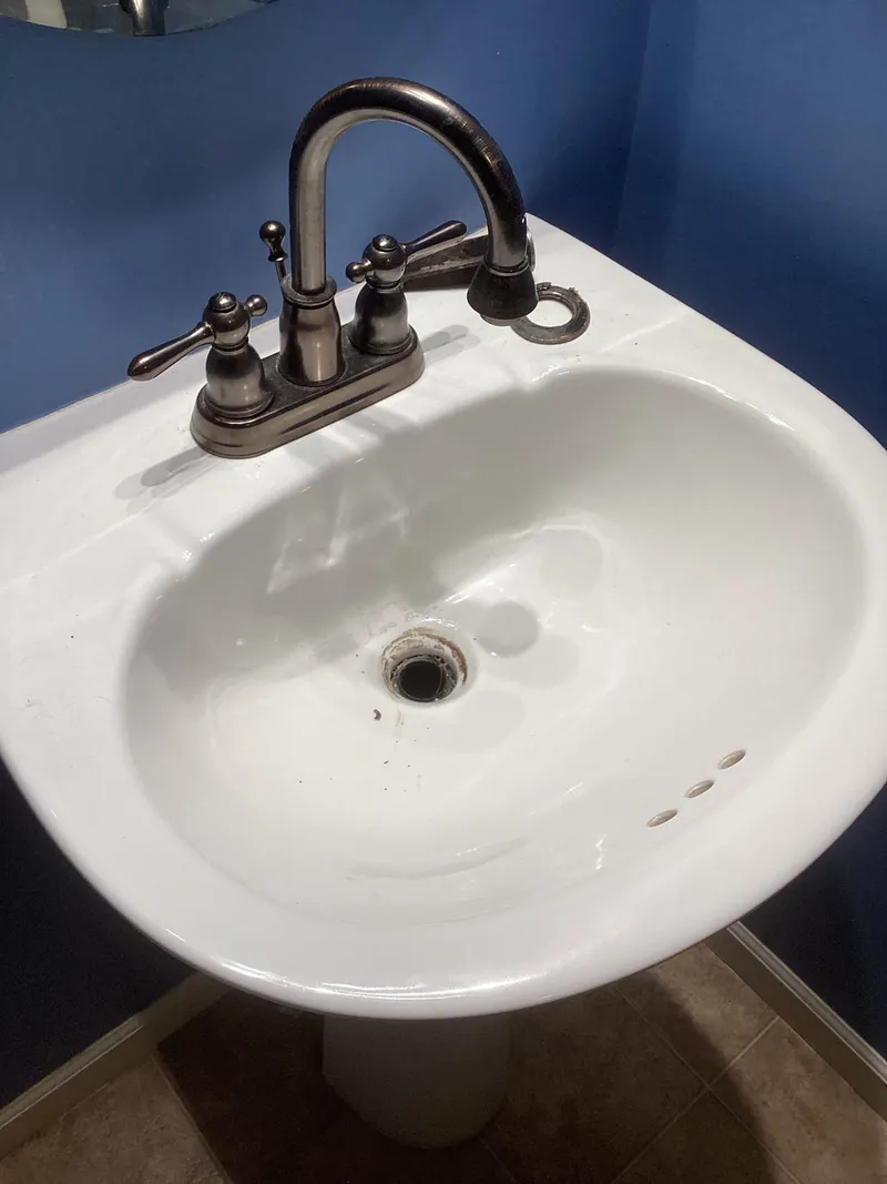Powder Bath Sink Faucet and Drain Rebuild project in Roseville, Minnesota, photo 1 of 4