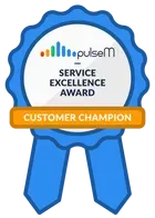 pulseM Service Excellence Award, Customer Champion badge