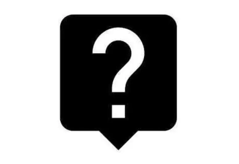 Question mark in a speech bubble